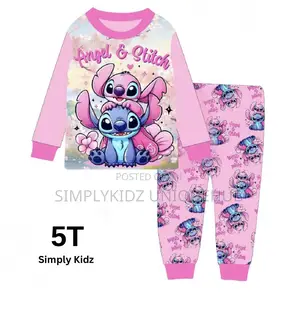 Angel Stitch Cartoon Character Pyjama Set – 5t