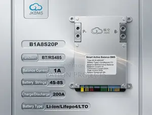 Jk Smart Active Balance BMS (4s-8s | 200a | Li-Ion/Lifepo4)