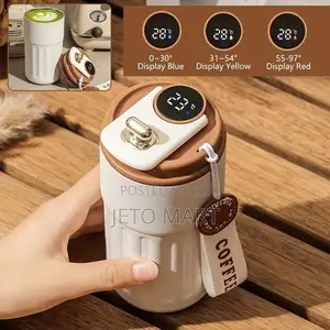 Digital Display Thermos Cup Coffee Cup Mug, 450ml