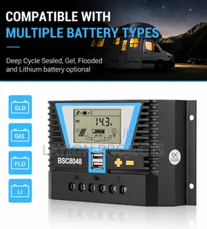 60a PWM Solar Charge Controller (12v/24v/36v/48v Auto)