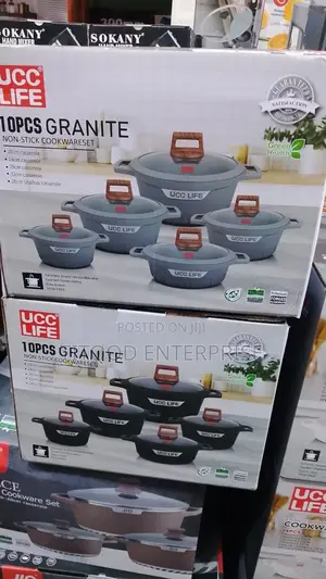 Ucc. Life 10pieces Granite Non. Stick Pot