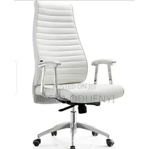 High Quality Leather Director Office Chair-(High Back) White