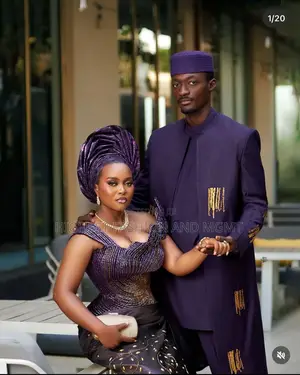 Purple Textured Corset Gown Men’S Structured Purple Kaftan