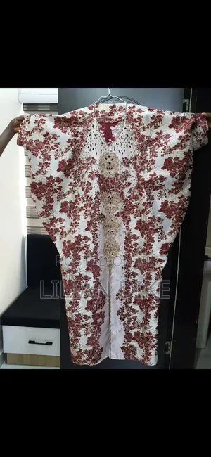 Elegant Well-Stoned Damask Bubu Gown for Special Occasion