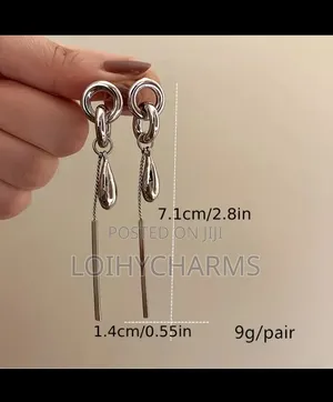 Silver Tassel Drop Earrings