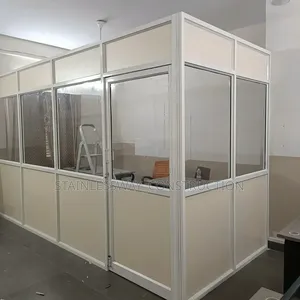 Office Partition With Glass an Bord