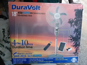 Duravolt 3 in I 18inches Rechargrable Fan