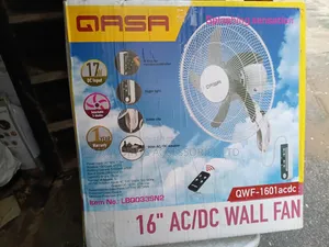 16" Qasa Ac/Dc Solar Electric Wall Fan