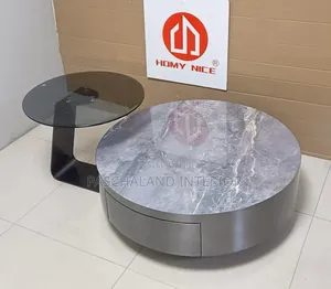 Luxury Round Center Table With Hidden Storage Compartment