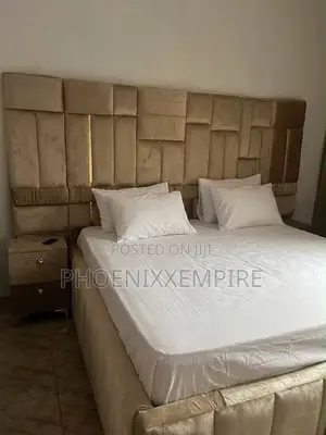 6by6 Bedframe and Orthopedic Mattress With Side Drawer Neatly Used