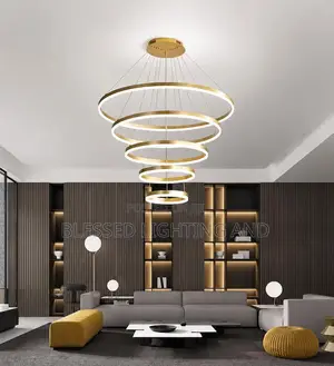 Size 800mm Led Round Ring Dropping Light for Living Room, Staircase