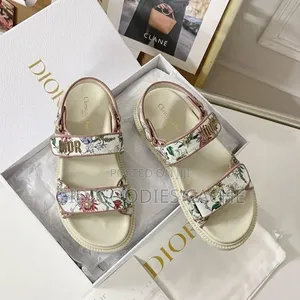 Women's Floral Design Dior Sandals With Adjustable Straps Size 37-42