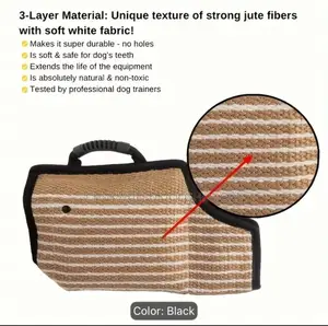 Jute and Tear- Resistant Canvas Dog Training Sleeve for Large Breeds