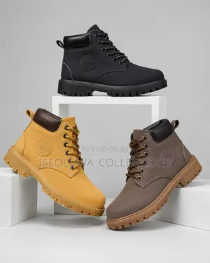Durable Lace-up Ankle Boots For Children