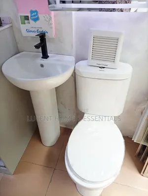 Brand New Premium Water Closet Toilet and Pedestal Wash Basin Set