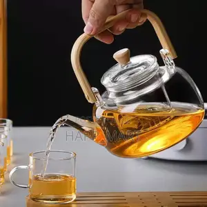 1l Tea Glass Kettle With a Matching Cup
