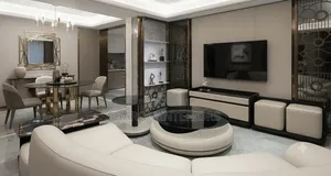 Modern Smoked Glass Center Table Set