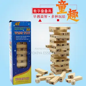 Wooden Building Block Tower Game