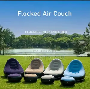 Inflatable Seat Ottoman With Electric Pump