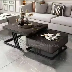 Real Marble Center Table With Drawer (606)
