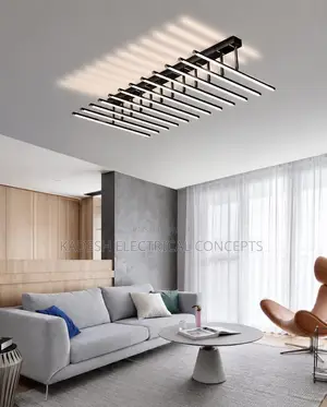 Modern Led Nordic Square Chandelier Ceiling Light Black Illumination