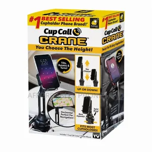 Adjustable Car Cup Holder Phone Mount – 360° Rotating Stand