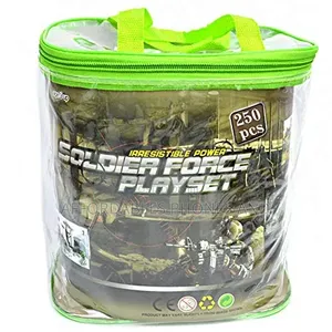 250-Piece Military Soldier Force Playset With Storage Bag
