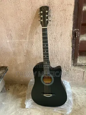 Black Acoustic Boxed Guitar