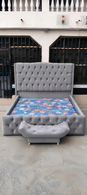 Quality Grey Ash Paded Bed Frame