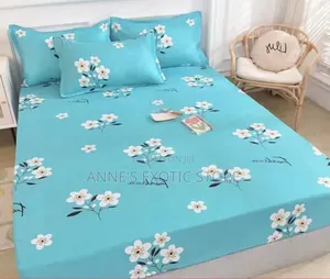 Waterproof Fitted Bedspread With 2 Pillowcases – Floral Design