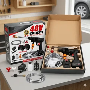 48v Cordless High-Pressure Car Washer With 2 Batteries