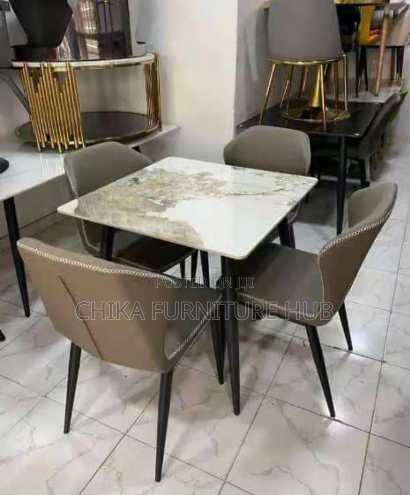 Marble Dinning 4 Seaters