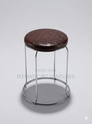 Round Metal Stool Chair With Foam Top