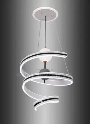 Modern Chandelier Led Ring Circular Ceiling Pendant Light Black Loft