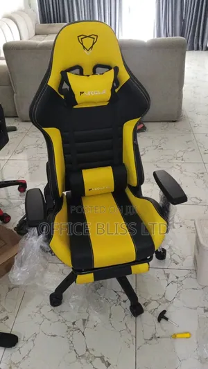 Furgle Gaming Ergonomic Swivel Chair ( Yellow Black)