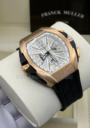 Franck Muller Quality Luxury Men Rubber Wristwatch