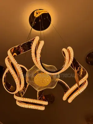 Golden Ball Study Room Led Chandelier Creative Personality Art Modelin
