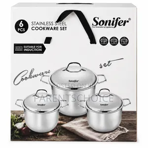 Sonifer Sf1147 Stainless Steel Stock Pot 3 Set.11.1l,13.5l and 16.2l