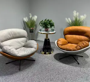 New Modern Leather Rotating Single Accent Chair