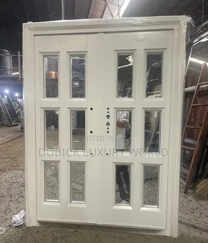 Super Quality 5ft by 7ft French Security Entrance Glass Door