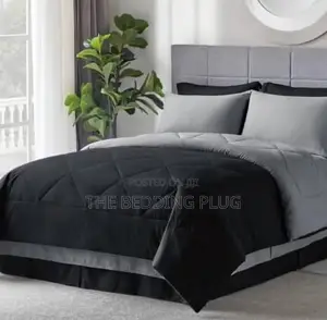 Black and Grey 2 Shade Bedding Set (6x6)