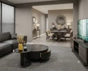 Modern Round Coffee Table With Side Table Storage