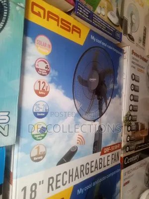 Qasa Original 18 Inches Rechargeable Fan With Remote