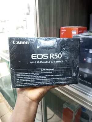 Canon Eos R50 With the Rf-S 18–45mm F/4.5–6.3 Is STM Kit Lens.