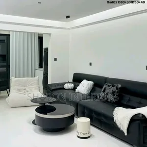 Modern Round Coffee Table With Side Table