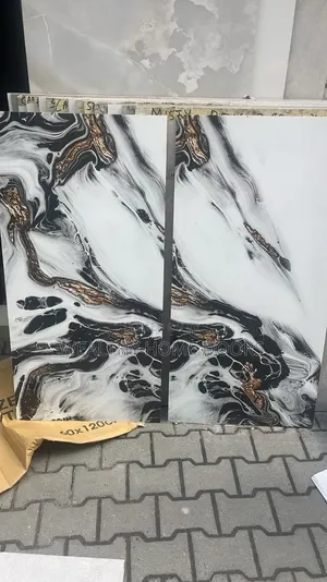 India Premium 60x120 Black White Liquid Marble Floor and Wall Tiles
