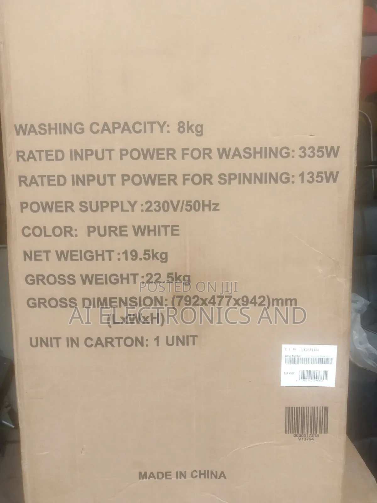 Haier Thermocool Semi Automatic Washing Machine 8kg .