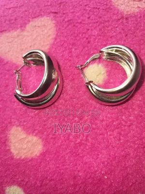 Silver Colored Chunky Hoop Earrings