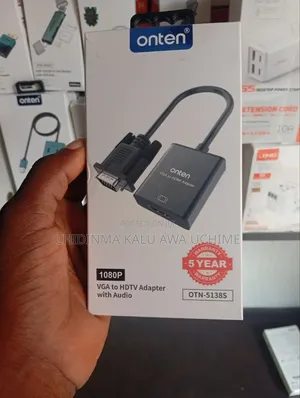 Onten Otn-5138s Vga (Male) to Hdmi (Female) Adapter With Audio