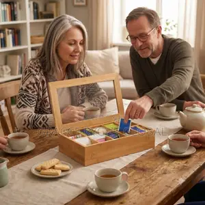 Wooden Tea Box Organizer